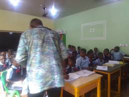 Teacher leads an engaging lesson in a vibrant classroom